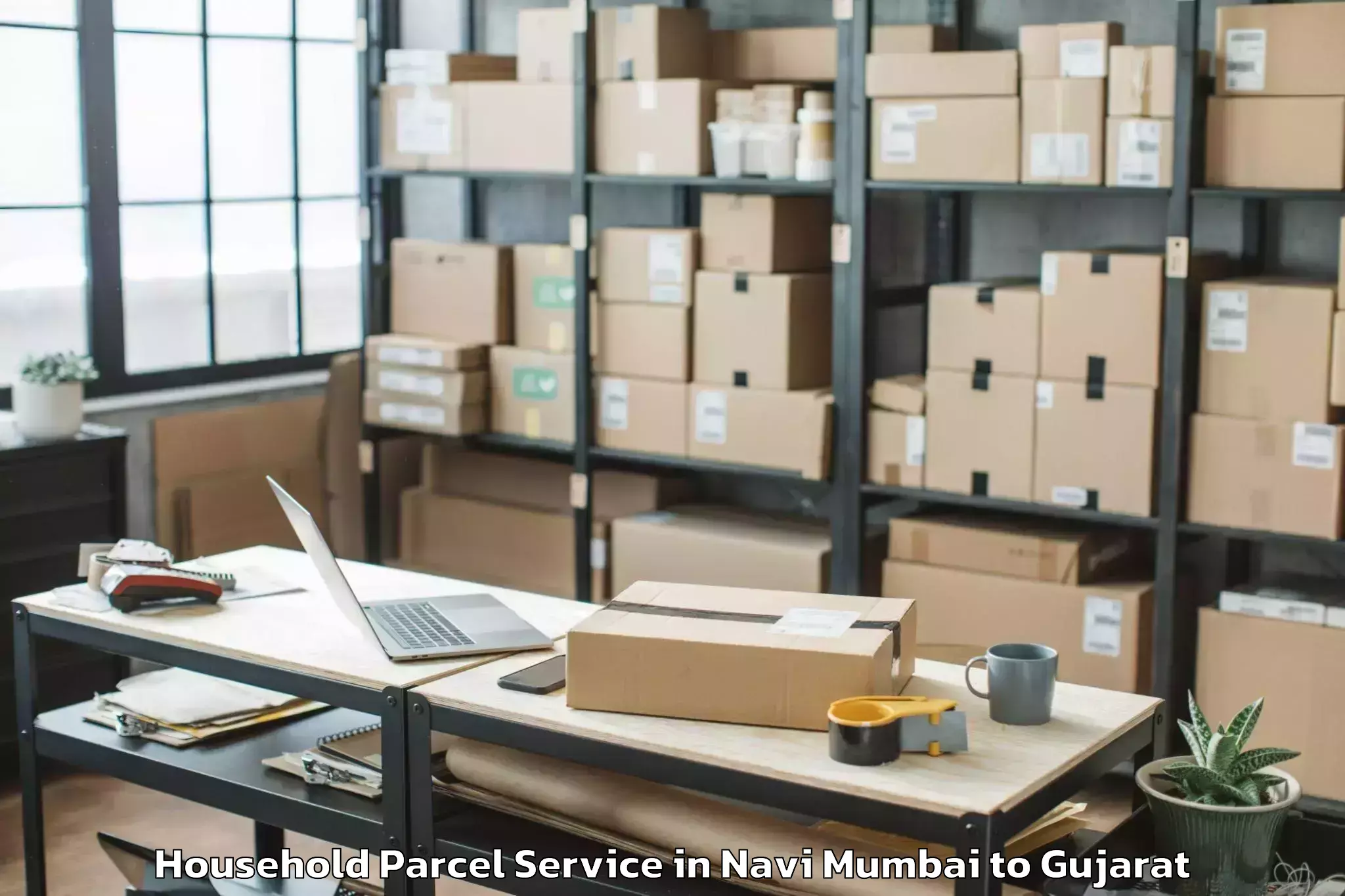 Top Navi Mumbai to Patan Household Parcel Available